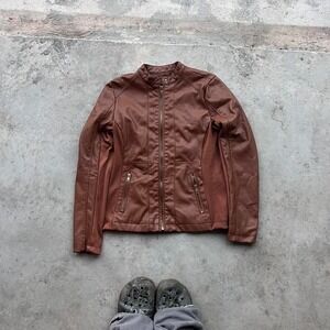 Vintage Ana Brown faux Women's Leather Jacket Small